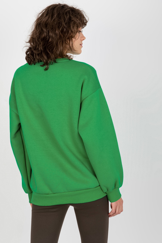 Zelená oversize mikina s potiskem