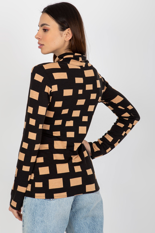 Černá a velbloudí halenka s rolákem s...