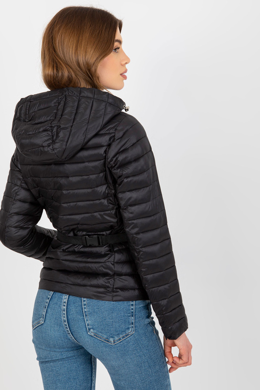 Černá přechodná prošívaná bunda s... Černá přechodná prošívaná bunda s...