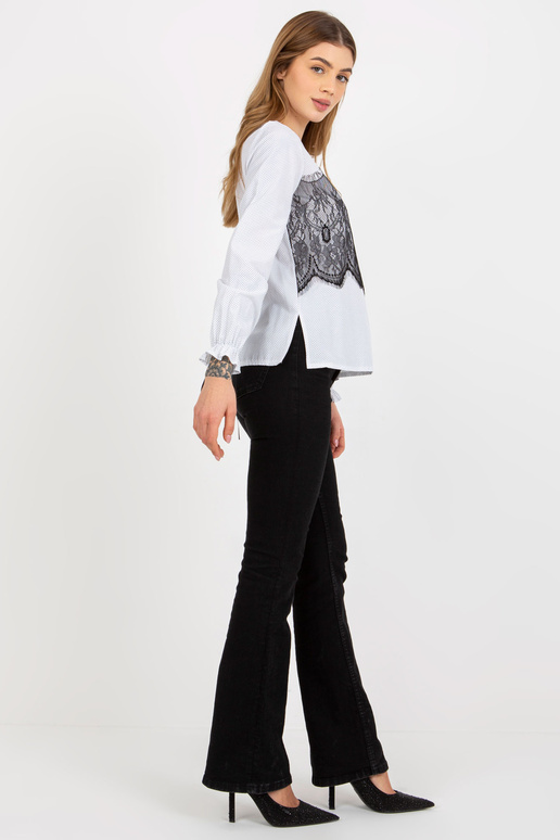 Bílá a černá puntíkatá společenská...