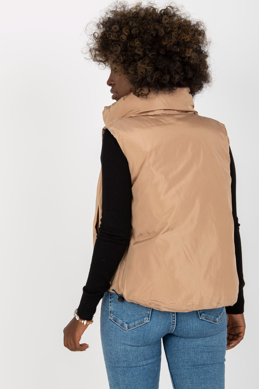 Světle šedá oboustranná péřová vesta...