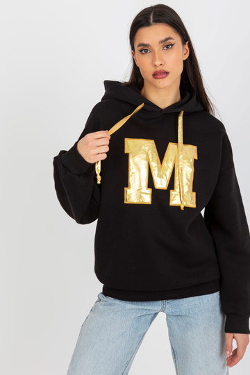 Černá mikina s písmenem M 2