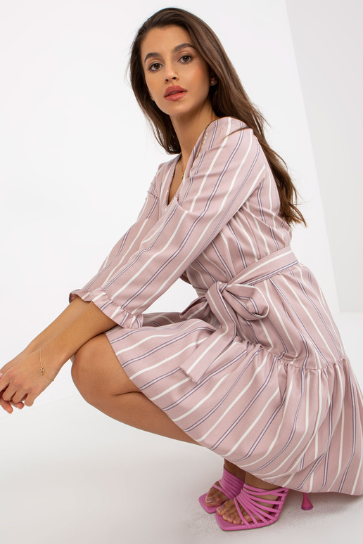 Dirty Pink Minikleid s Rüsche und...