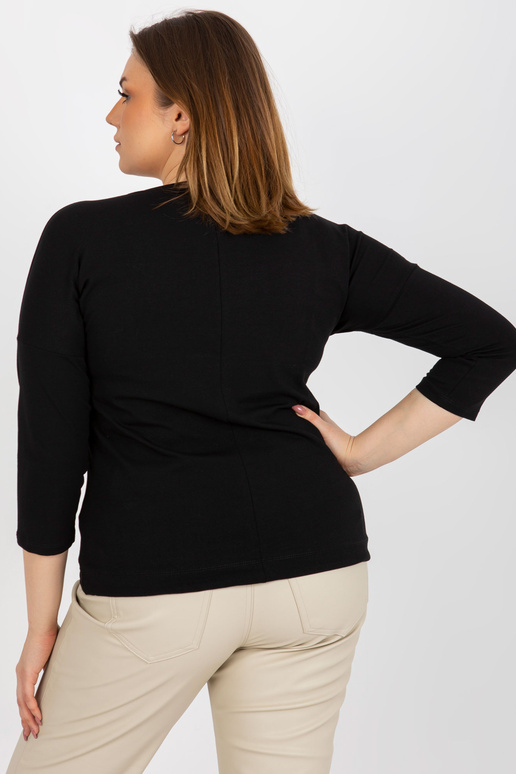 Dámská černá halenka plus size s...