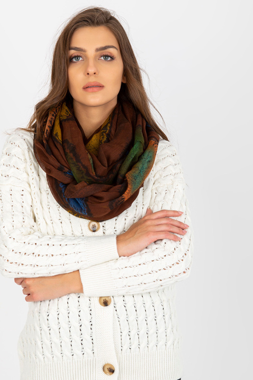 Hnědý závěsný komín s potiskem