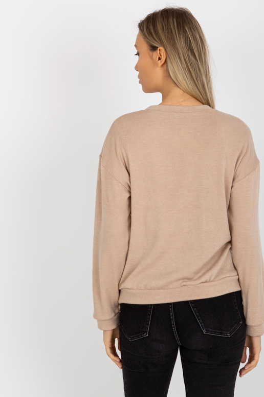 Béžový dámský klasický svetr s...