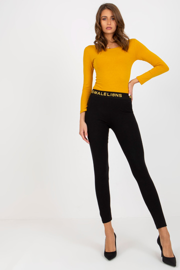 Černé bavlněné legíny pro... 2