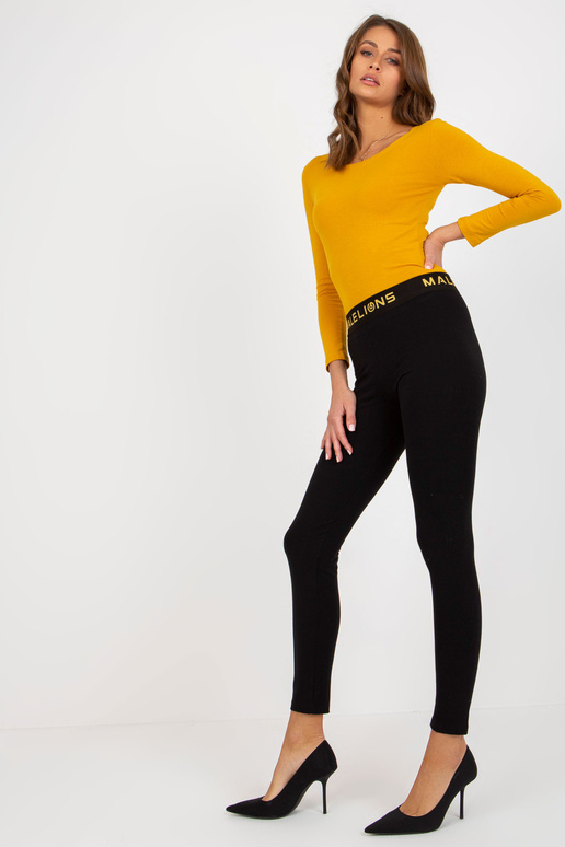 Černé bavlněné legíny pro volný čas Černé bavlněné legíny pro volný čas