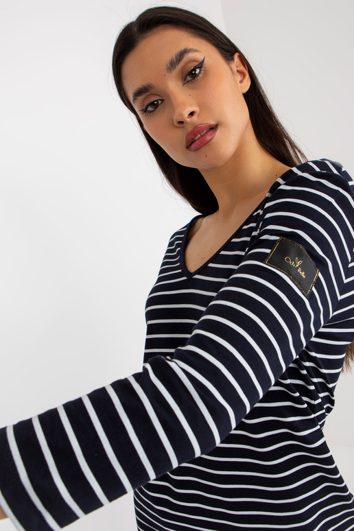 Tmavě modro bílé mikinové šaty s...