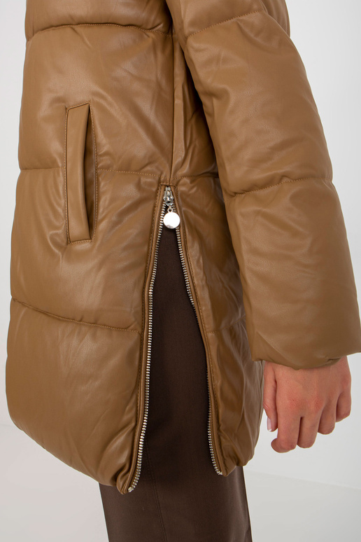 Camel Eco-Leder-Winterjacke s...