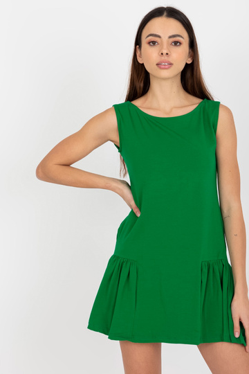 Zelené volánové mini šaty...