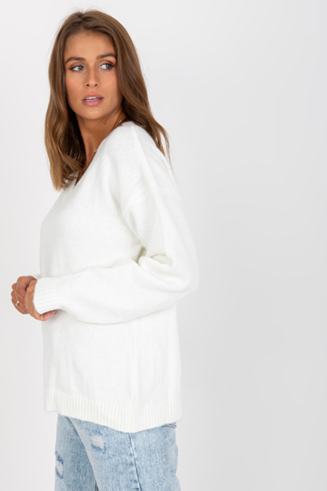 Ecru klasický pletený svetr... 2