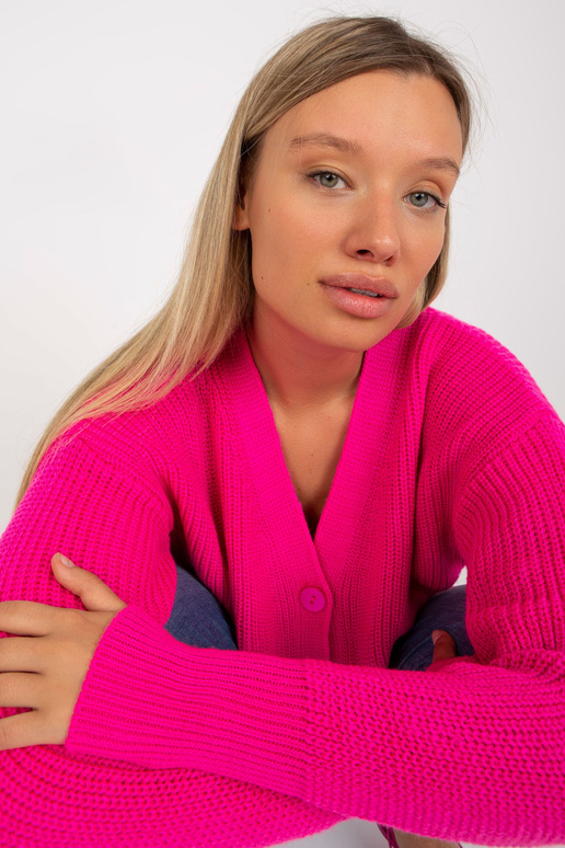 Fluo růžový kardigan RUE PARIS s...