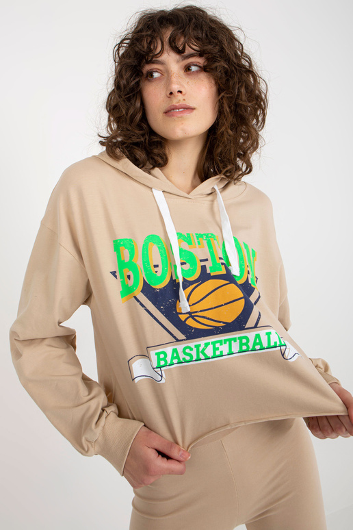 Béžový ležérní set s kraťasy Béžový ležérní set s kraťasy