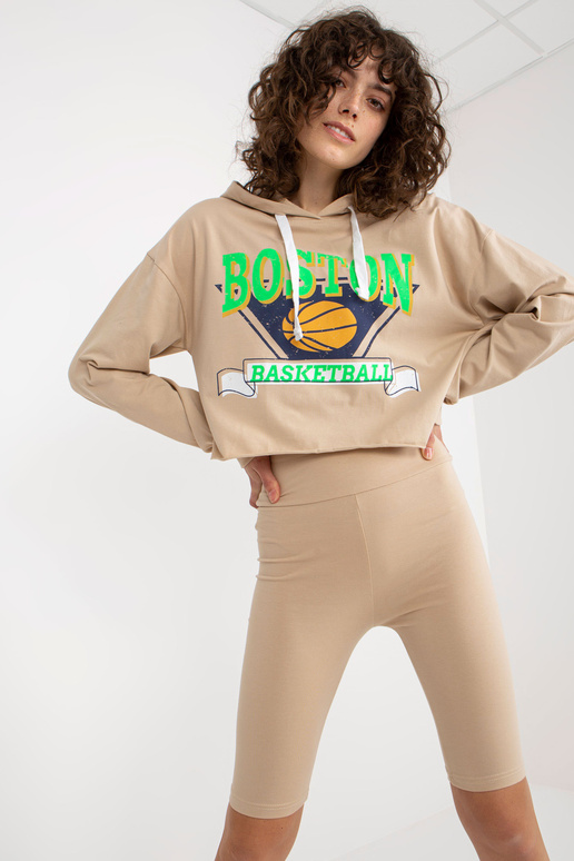 Béžový ležérní set s kraťasy Béžový ležérní set s kraťasy