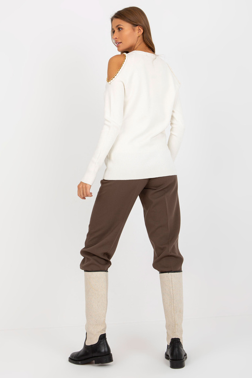 Ecru svetr s Nackten Schultern und...