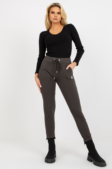 Khaki dámské Slim Fit tepláky 2