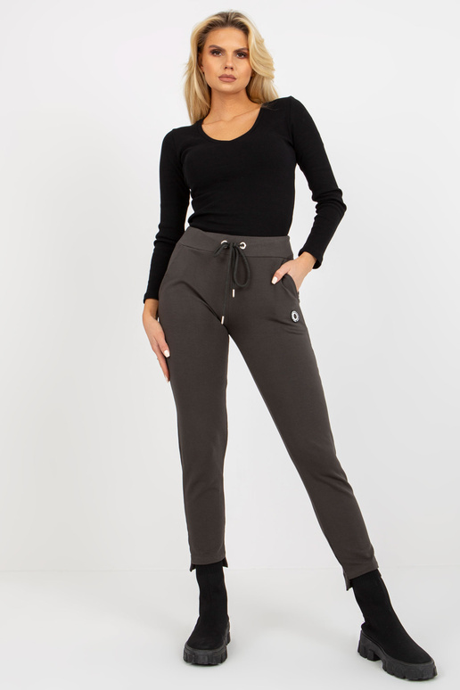 Khaki dámské Slim Fit tepláky