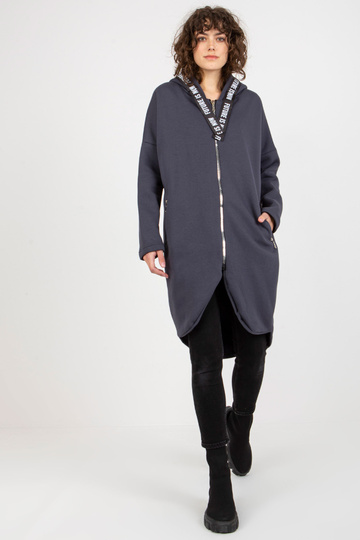 Grafitová dlouhá mikina s... 2