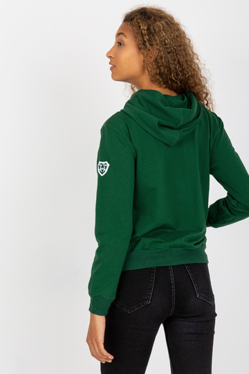 Tmavě zelená dámská mikina...