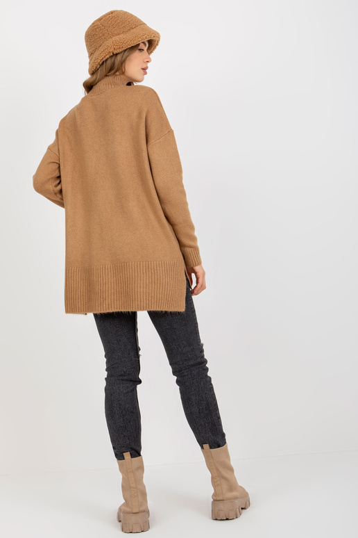 Velbloudí dlouhý oversize svetr s...