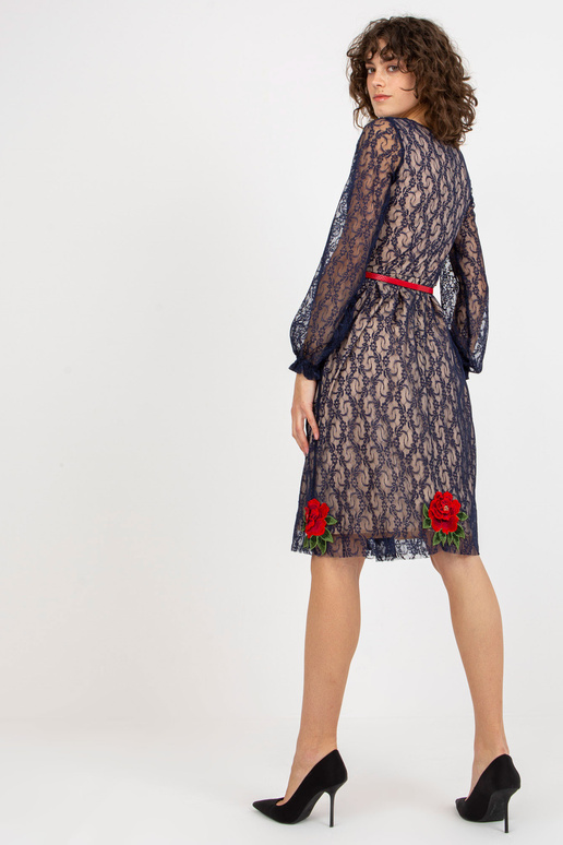 Námořnické modré krajkové koktejlové...