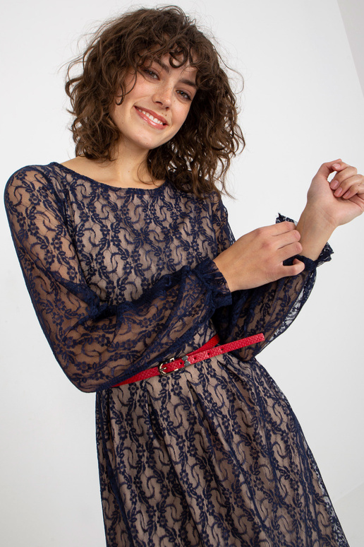 Námořnické modré krajkové koktejlové...