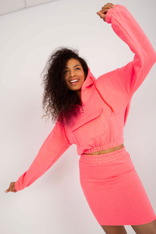 Fluo růžová mikina set basic s...