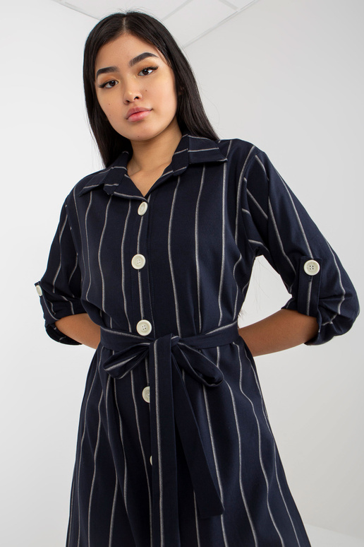 Proužkované košilové šaty v...