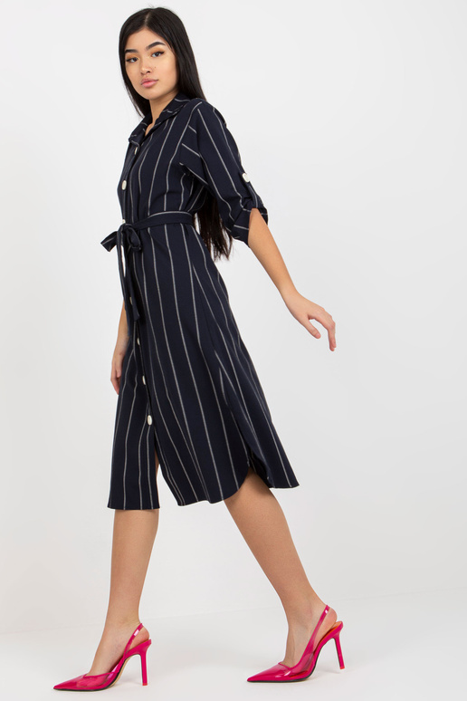 Proužkované košilové šaty v...