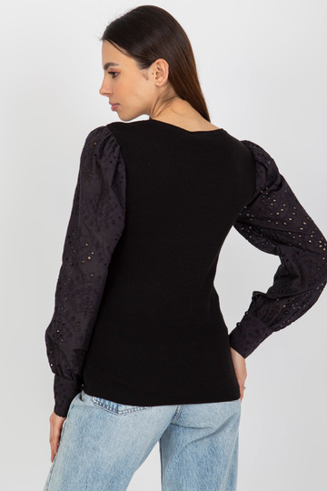 Černá žebrovaná společenská...