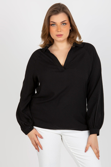 Černá košilová halenka plus...