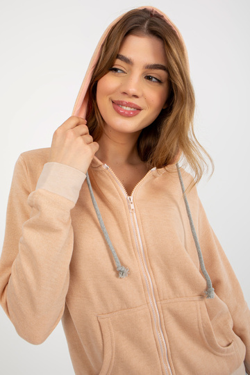 Broskvová mikina s kapsami...