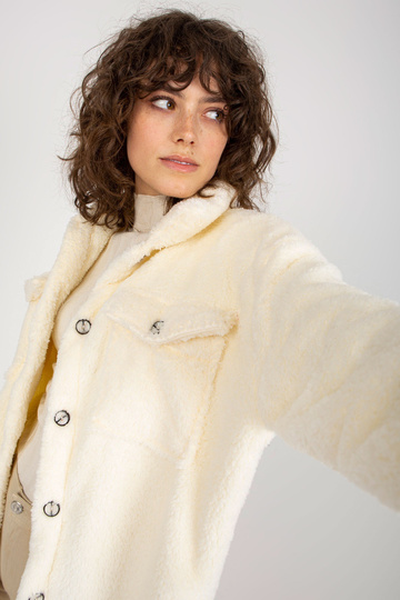 Ecru dlouhá kožešinová... 2