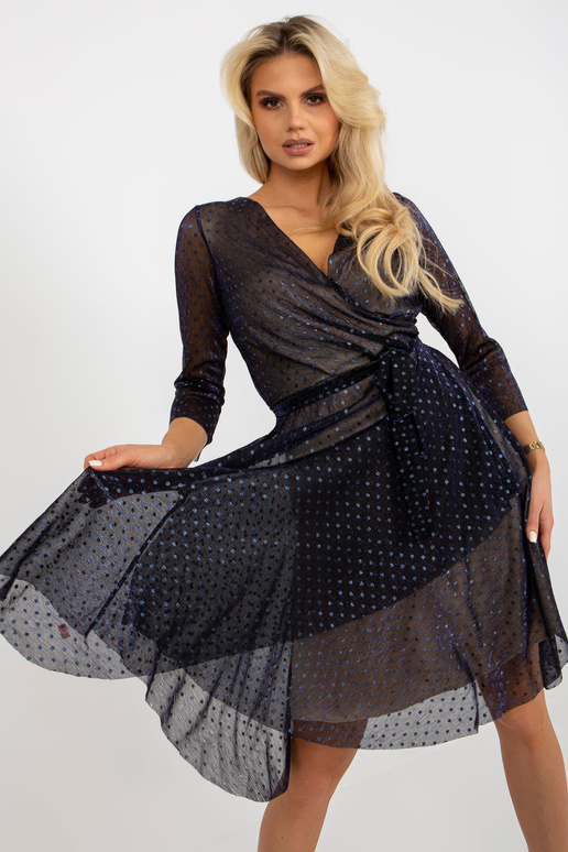 Námořnické midi koktejlové šaty s...