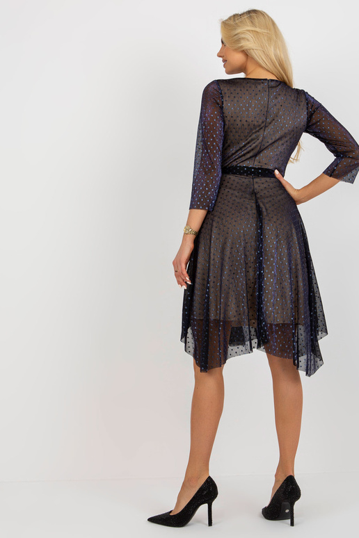 Námořnické midi koktejlové šaty s...