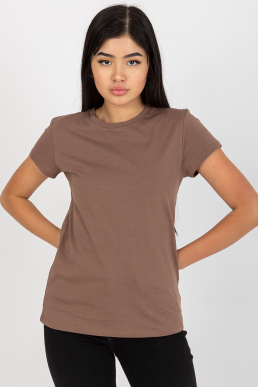 Hnědé klasické základní tričko z... Hnědé klasické základní tričko z...