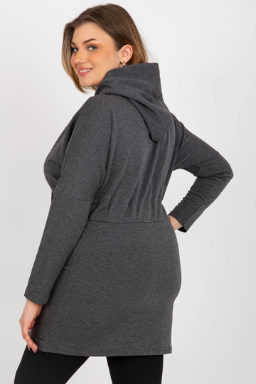 Tmavě šedá mikina s kapucí...