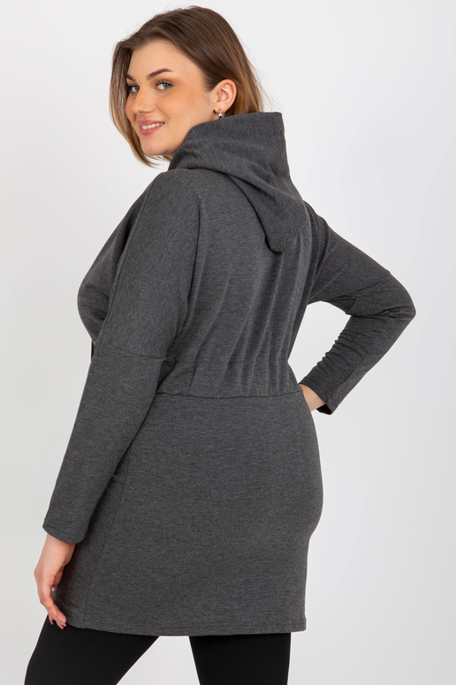 Tmavě šedá mikina s kapucí větší... Tmavě šedá mikina s kapucí větší...