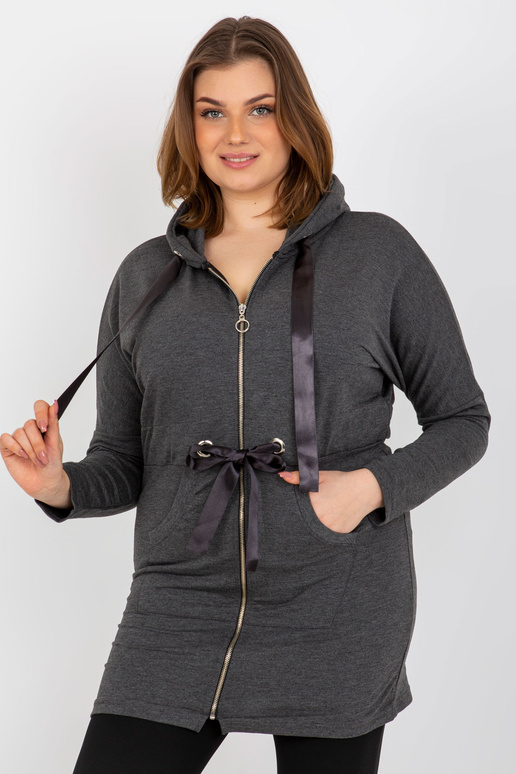 Tmavě šedá mikina s kapucí větší... Tmavě šedá mikina s kapucí větší...