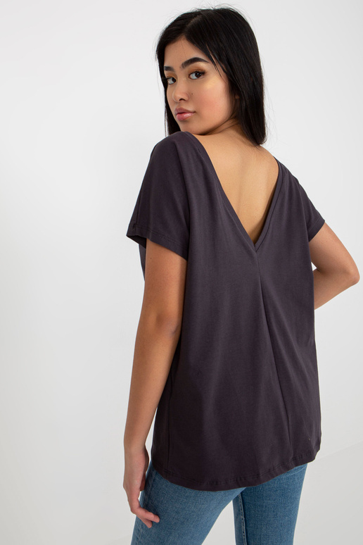 Grafitové volné základní tričko z... Grafitové volné základní tričko z...