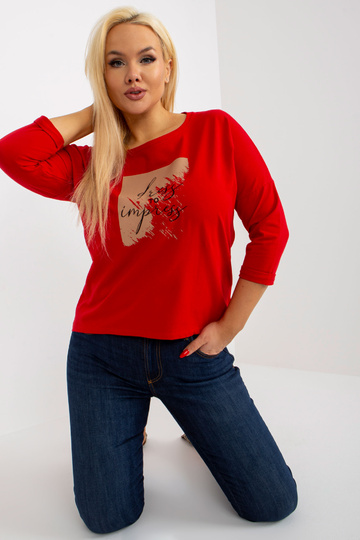 Červená bavlněná halenka... 2