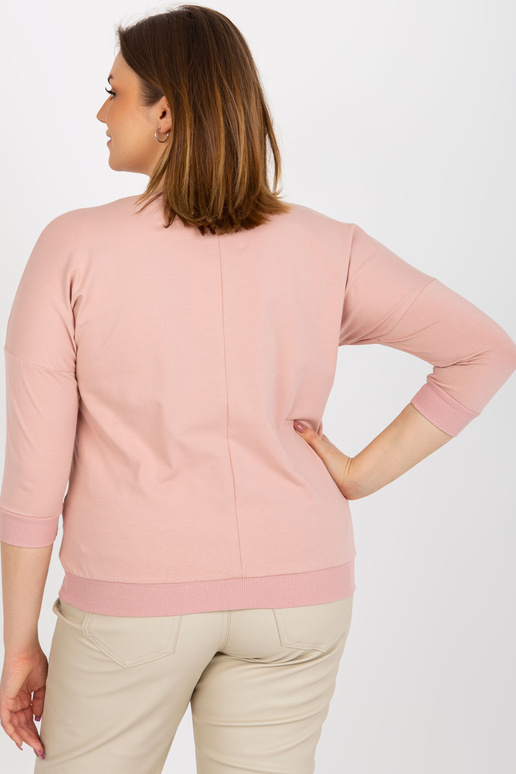 Světle růžová halenka větší velikosti...