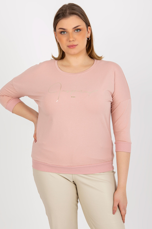 Světle růžová halenka větší velikosti...