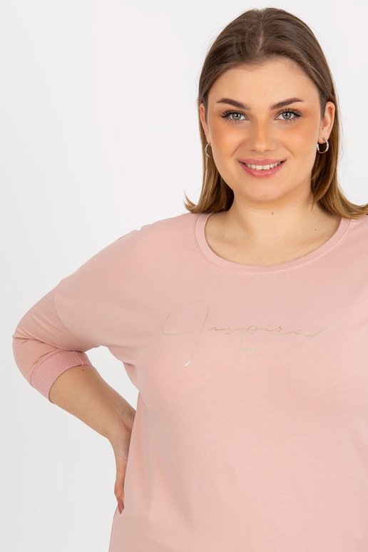 Světle růžová halenka větší velikosti...