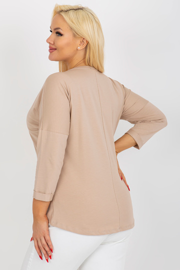 Béžová halenka plus size s...