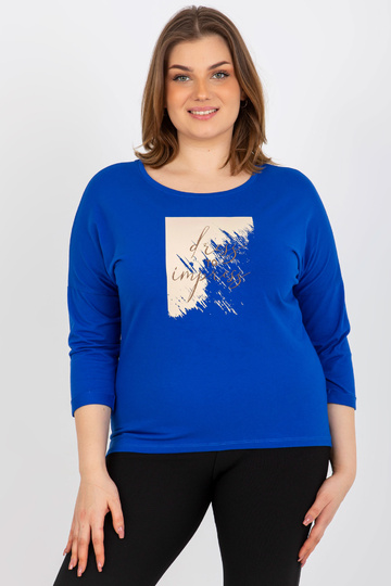 Tmavě modrá halenka větší...