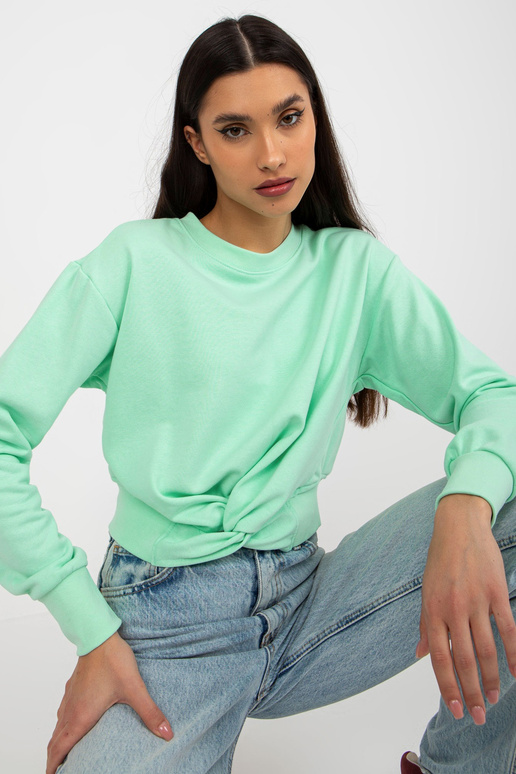 Mint krátká mikina s kapucí a uzlem...