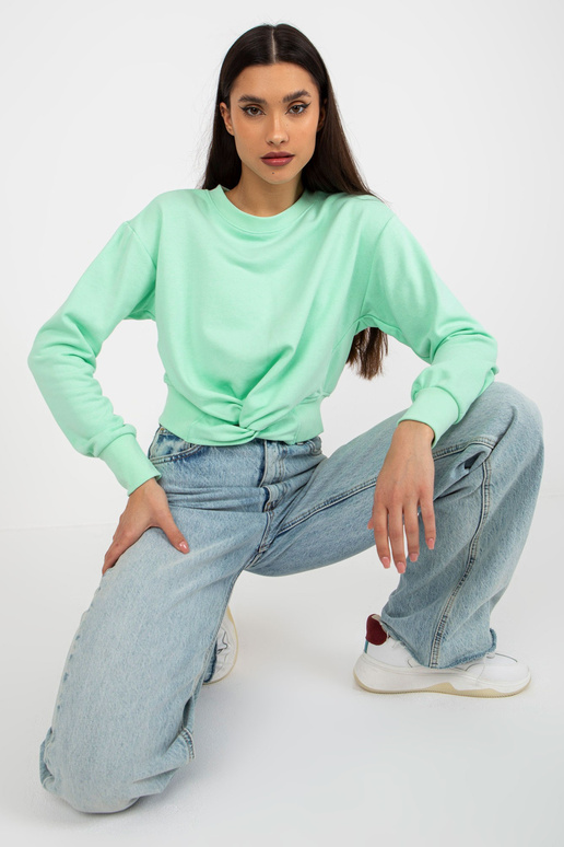 Mint krátká mikina s kapucí a uzlem...