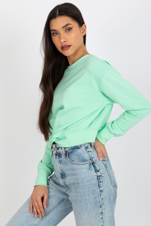 Mint krátká mikina s kapucí a uzlem...